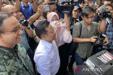 Anies Baswedan disambut Cak Imin di DPP PKB untuk rapat pemenangan