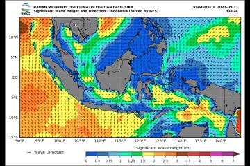 BMKG: Waspada gelombang tinggi di sejumlah perairan Indonesia