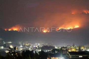 Pemadaman darat karhutla Gunung Arjuno dilakukan usai water bombing