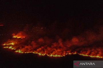 Kebakaran lahan di Ogan Ilir masih menjalar