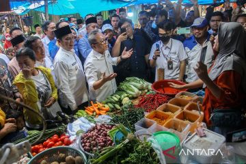 Mendag tinjau harga bahan pokok di Pasar Palapa Pekanbaru