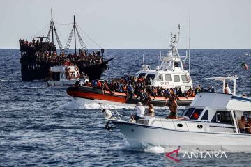 Gelombang migran di Pulau Lampedusa