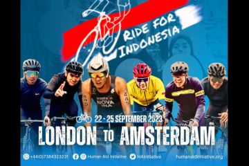 Pesepeda gowes London-Amsterdam galang dana bagi anak yatim Indonesia