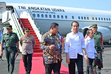 Presiden Jokowi tiba di Jawa Tengah untuk hadiri apel akbar Kokam