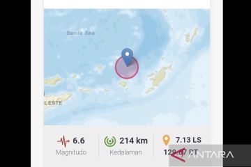 BMKG: Gempa magnitudo 6,6 guncang Tanibar