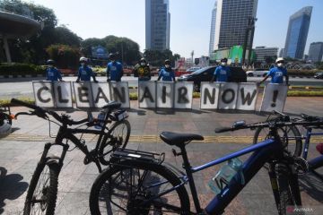 Senin pagi, kualitas udara Jakarta terburuk keenam di dunia