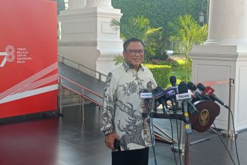 Presiden berbincang dengan Ketua Umum Hanura di Istana
