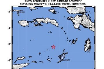 Gempa di Laut Banda Maluku akibat deformasi batuan