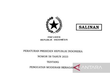 Jokowi terbitkan Perpres No 58 Tahun 2023 tentang Moderasi Beragama