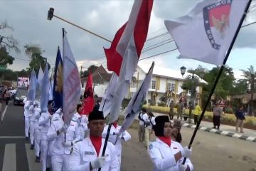 Kirab bendera Pemilu 2024 telah tiba di Jember