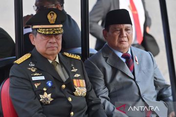 Prabowo dan SBY hadiri upacara HUT ke-78 TNI