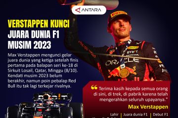 Verstappen kunci juara dunia F1 musim 2023