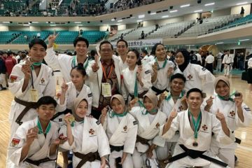 Sabet empat emas, Indonesia pastikan juara kedua kempo dunia