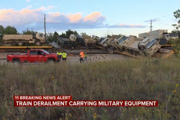 Kereta pengangkut peralatan militer tergelincir di Colorado, AS