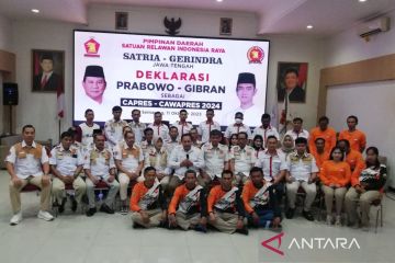 Satria Jateng deklarasikan dukungan untuk Prabowo-Gibran