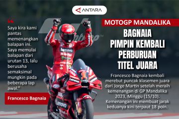 MotoGp Mandalika: Bagnaia pimpin kembali perburuan titel juara