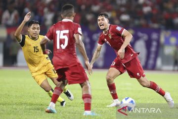 Indonesia kembali menang 6-0 atas Brunei pada kualifikasi Piala Dunia