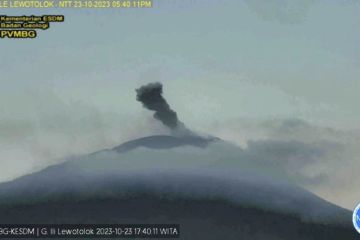 Badan Geologi imbau warga sekitar Gunung Ili Lewotolok gunakan masker