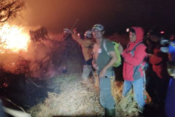 Polisi selidiki penyebab kebakaran hutan di Gunung Papandayan Garut