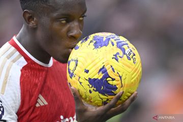 Liga Inggris : Trigol Eddie Nketiah bawa Arsenal menang 5-0 atas Sheffield