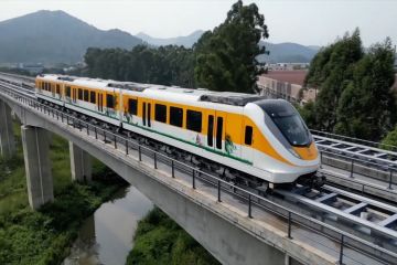 Kereta wisata maglev lakukan uji coba operasi di Guangdong, China