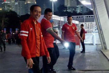 Jokowi nonton langsung laga timnas Indonesia vs Brunei