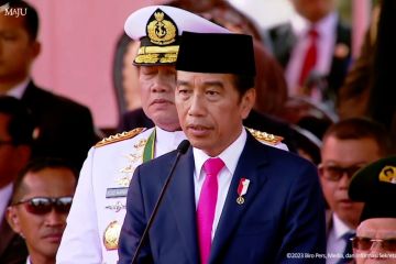 Jokowi senang kepercayaan rakyat untuk TNI naik hingga 90 persen
