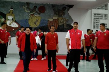 Presiden Jokowi puji permainan timnas Indonesia pada laga lawan Brunei