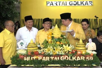 Hadiri HUT ke-59 Partai Golkar, Prabowo merasa 'at home'