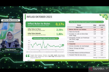 BPS: Transportasi penyumbang inflasi terbesar pada Oktober 2023