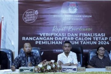 KPU Ambon tetapkan 587 DCT Pemilu 2024