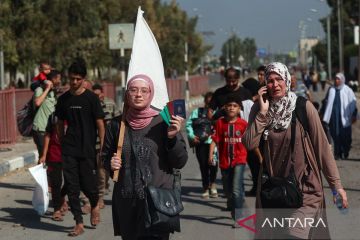 Warga Palestina mengungsi ke selatan Jalur Gaza