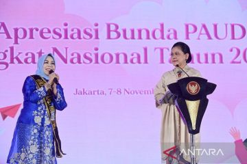 Ibu Negara hadiri acara Apresiasi Bunda PAUD Tingkat Nasional