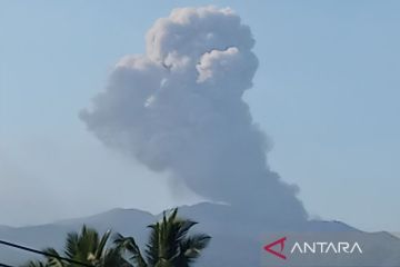 Abu Gunung Dukono melanda hingga Kota Tobelo