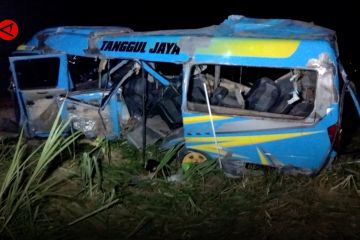 11 orang meninggal dalam kecelakaan kereta vs mini bus di Lumajang