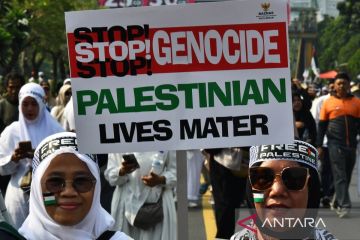 Aksi solidaritas untuk Palestina di Bekasi