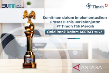 PT Timah raih Gold Rank ASRRAT 2023