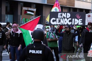 Massa unjuk rasa jelang KTT APEC, termasuk demo pro-Palestina