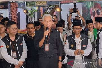 Tiga pasangan capres-cawapres tiba di KPU untuk pengundian nomor urut