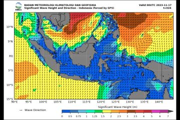 BMKG: Waspada gelombang setinggi hingga 4 meter di beberapa perairan