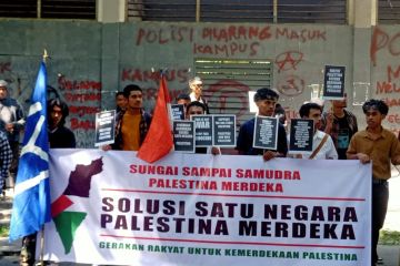 Mahasiswa Unpatti Maluku aksi damai dukung kemerdekaan Palestina