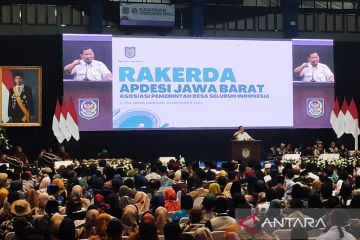 Prabowo sebut kedatangannya di Rakerda APDESI Jabar tak cari dukungan
