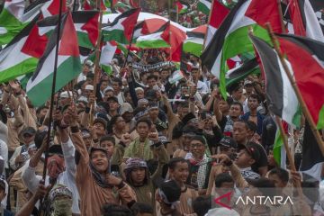 Aksi damai bela Palestina di Klaten
