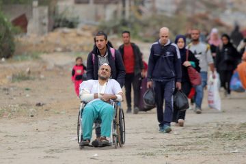 Potret Timur Tengah: Pengungsi Palestina bergerak ke Gaza selatan