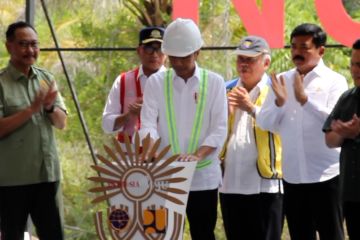 Presiden Jokowi resmikan pembangunan sembilan proyek di IKN