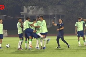 Timnas U-17 Brazil nantikan pertandingan melawan Inggris