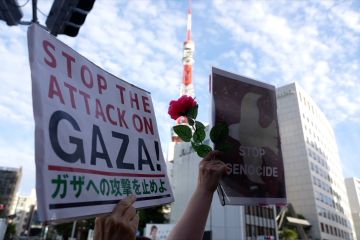 Warga Jepang tuntut akhiri serangan di Gaza saat pertemuan Menlu G7