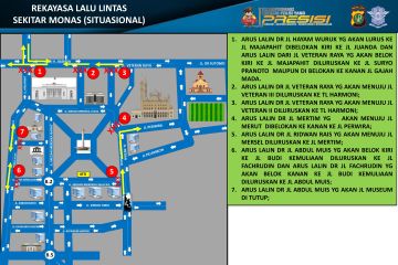 Ini rekayasa lalu lintas di kawasan Monas saat Munajat Kubro