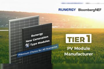 Runergy Tercantum dalam Daftar "BloombergNEF Tier 1 PV Module Manufacturer"