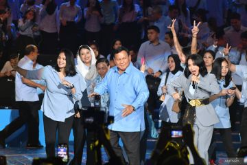 Prabowo dan Gibran di Jakarta pada hari ke -15 kampanye